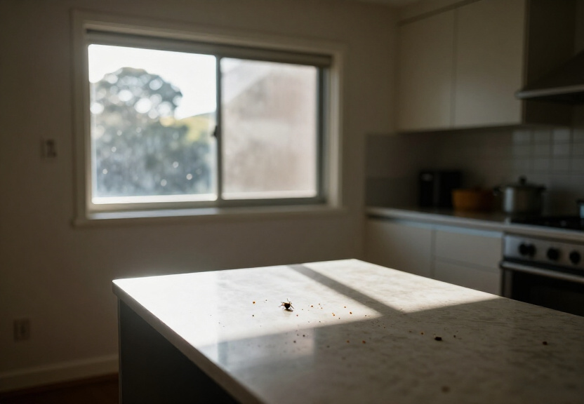 Cockroaches in a Lansvale storage area before removal